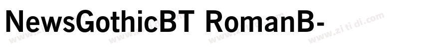 NewsGothicBT RomanB字体转换